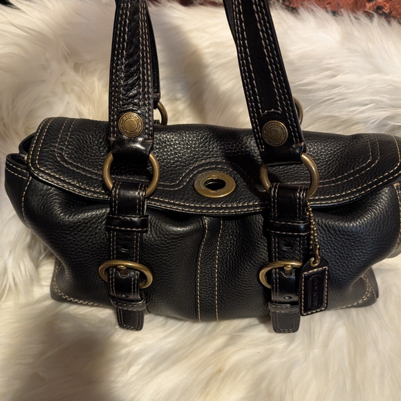 Coach Black Leather Women's Bag - Picture 2 of 3